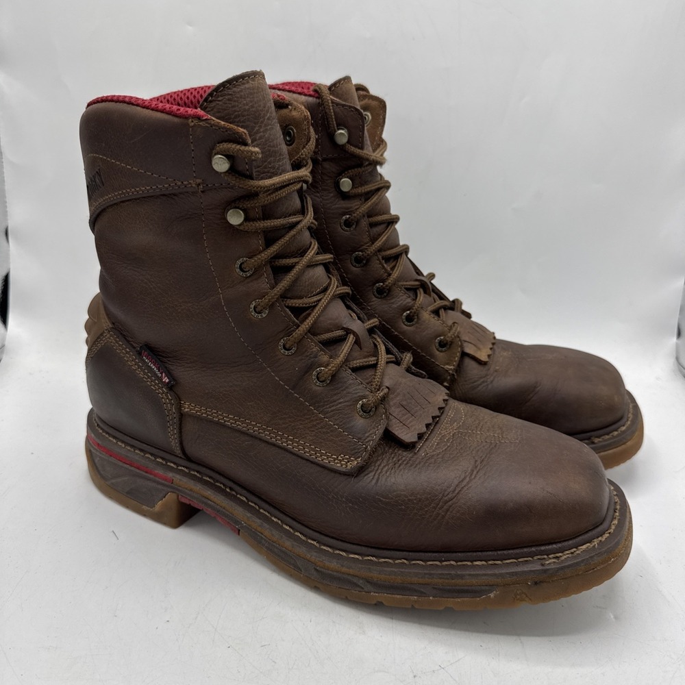 Rocky Iron‎ Skull Boots Mens 11.5 8" Lacer Brown Leather Waterproof RKW0286